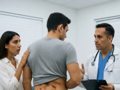 Discovering 30 red spots like insect eggs on my husband’s back, I rushed him to the emergency room. The doctor immediately looked at him and said urgently: “Call the police immediately.”