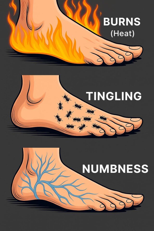 If you have these 9 foot symptoms, here's what they mean... see more👇👇