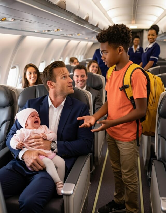 The billionaire’s baby wouldn’t stop crying on the plane until a young boy did the unimaginable