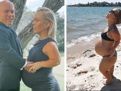 Despite the danger: Woman with dwarfism poses proudly with her baby bump on the beach