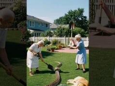 Grandmas Rescue Dog From Being Snake!