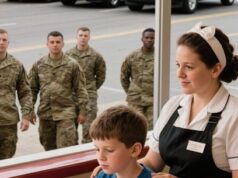 A waitress secretly fed a lonely boy every morning soldiers arrived with a letter that changed everything
