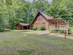 Adirondack Log Cabin on 70 Acres with Small Pond