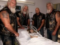 Four Bikers Showed Up To Say Goodbye To The Little Girl Nobody Else Wanted To Visit