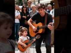 Father-daughter emotional duet, charming