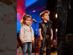 Cute girl and boy… sweet song