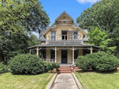 Pretty stained glass! Nice porch! Two acres in Georgia. $245,000