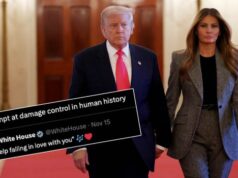 Social media erupts over intimate detail in new Donald and Melania Trump picture