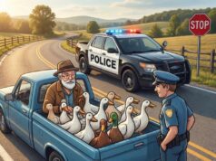 An Officer, an Old Pickup Truck, and the Most Unusual Roadside Stop