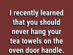 Why Hanging a Tea Towel on an Oven Door May Not Be a Good Idea