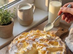 Classic Ricotta Cream Cake with a Light, Fluffy Texture