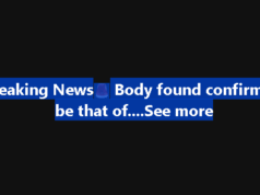Breaking New Body found confirmed to be that of!