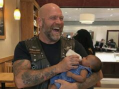 The biker refused to give my screaming baby back to me at the hospital and I called security. I’m not proud of that moment.