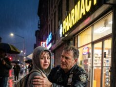 A security guard forced a freezing 7-year-old into the midnight storm because his single mother couldn’t afford a babysitter.