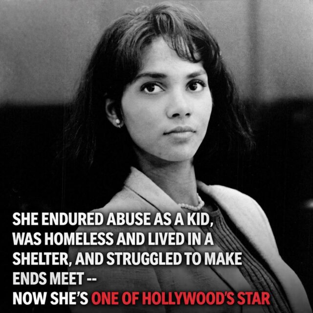 Even though she grew up in a shelter, even though she was abused as a child, she never gave up and won an Oscar. Who is the girl in the photo- Check the link.