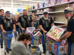 Forty Bikers Walked Into a Toy Store and Left Six Foster Kids With The Christmas They Deserved