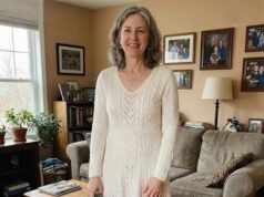 I Knitted My Wife’s Wedding Dress for Our Vow Renewal – When Guests Started Laughing at the Reception, She Took the Microphone and the Entire Room Fell Silent