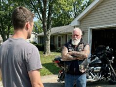 I brought a baseball bat to confront the biker who’d been harassing my daughter. I left his driveway twenty minutes later crying so hard I couldn’t drive.