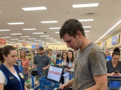 The young father’s card kept getting declined for baby formula and diapers, and nobody in line knew his wife was home bleeding.