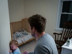 A baby kept pressing his face against the wall every single hour, always in the exact same spot.