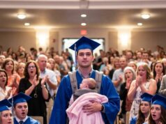 They Laughed When My Son Walked Across His Graduation Stage Holding A Newborn — One Woman Whispered “Just Like His Mother”… But What He Said Next Left The Entire Room Silent