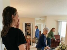 After my husband’s funeral, I returned home with my black dress still clinging to my skin. I opened the door… and found my mother-in-law and eight family members packing suitcases as if it were a hotel.