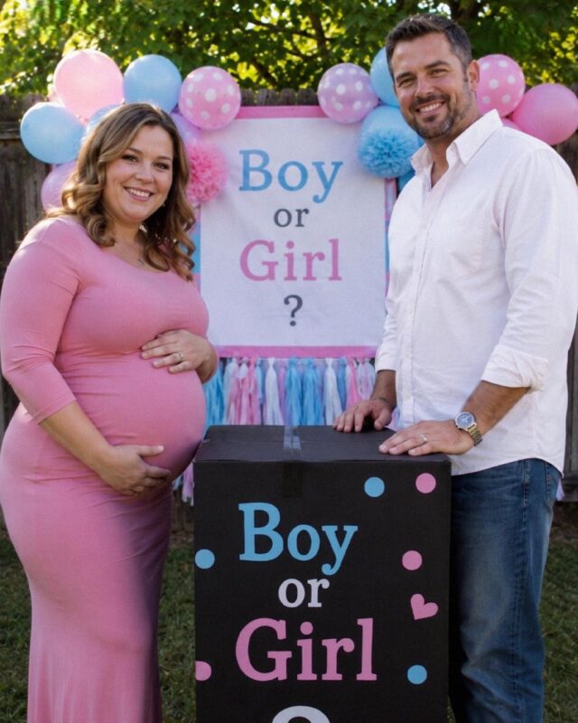 My husband rubbed my pregnant belly while plotting behind my back but my custom jet black gender reveal box completely exposed his sickening double life