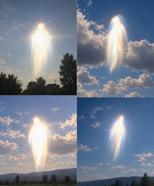 Meanwhile, above the Greek island of Ikaria, a dazzling bright light apparition has emerged...see more below