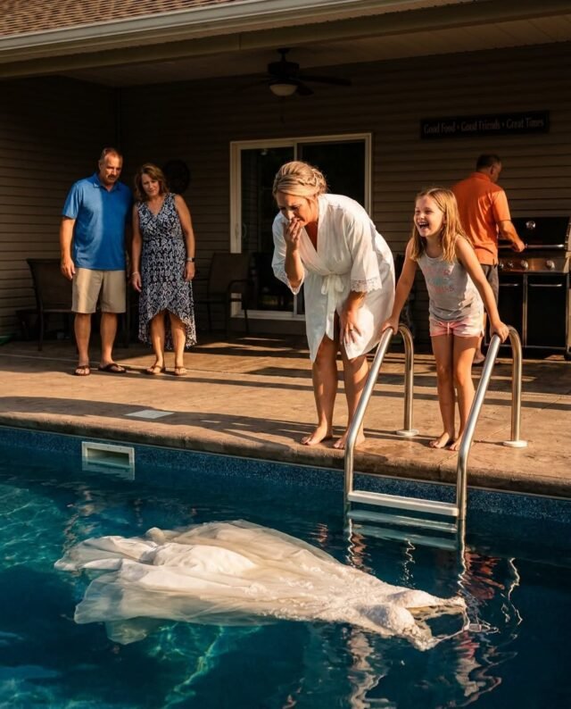 My Sister Threw My Wife’s Wedding Dress Into the Pool — Then I Put Three Things on the Table
