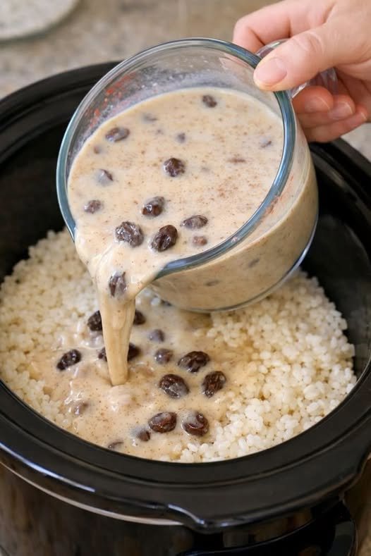 Pour this 1 mixture over raw rice into a slow cooker for a warm winter treat that hits different. Full recipe