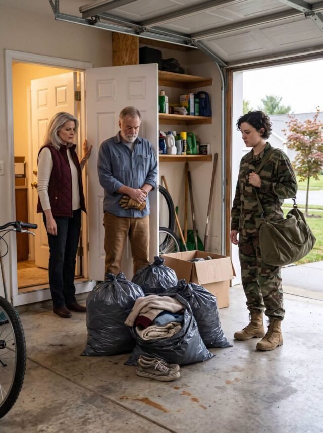 After returning home from a 9-month deployment, I found all my belongings stuffed into trash bags inside my own house