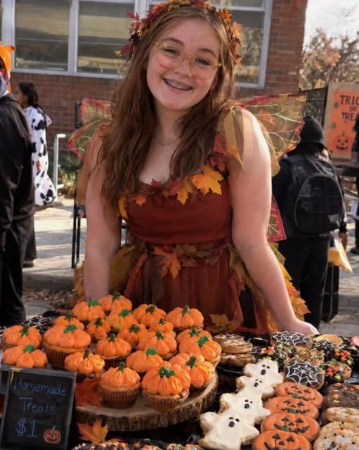 My 14-year-old daughter with autism baked Halloween treats for her school fair