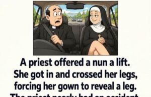A priest offered a nun a lift